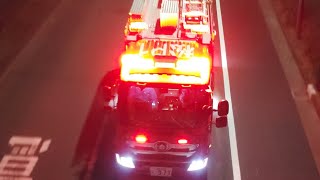 【PA連携】出場するポンプ車#仙台市消防#緊急走行#LED警光灯#大阪サイレン