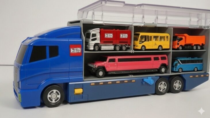 トミカ☆ミニカー開封&コンボイ収納! ラストは緊急走行レーステスト! Tomica Mini Cars Unboxing & Convoy Loading! Emergency Driving