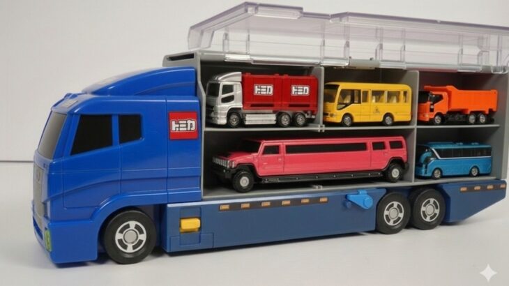 トミカ☆ミニカー開封&コンボイ収納! ラストは緊急走行レーステスト! Tomica Mini Cars Unboxing & Convoy Loading! Emergency Driving