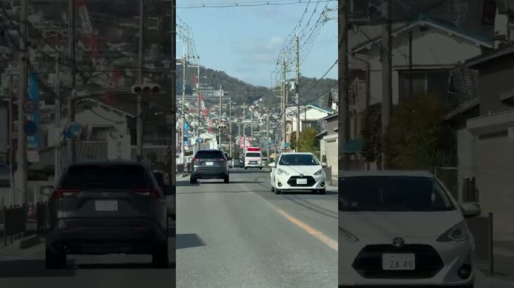 🚨対応中の救急車🚨赤色灯🚨　#救急車 #short #shorts #shortvideo