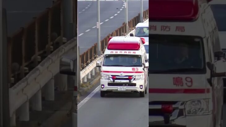 🚨救急車🚨西宮市消防局🚨帰還シーン🚨　#救急車 #shorts #short #shortsfeed