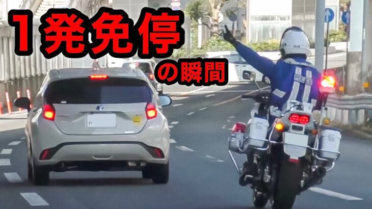 【赤切符・１発免停‼️】爆走アクアが白バイに捕まる瞬間‼️　[サイレン 取り締まり スピード]