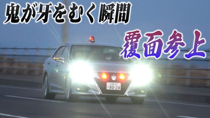 警察の取締り！一般人には厳しくタクシーの違反には大甘の黙認 キレッキレのカッコよさ！覆面パトカークラウン速度取締り！フル加速緊急走行