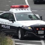 対向車が歩行者に進路を譲っているにも関わらず全く譲る気のないボトルカーが歩行者妨害でパトカーに捕まった瞬間