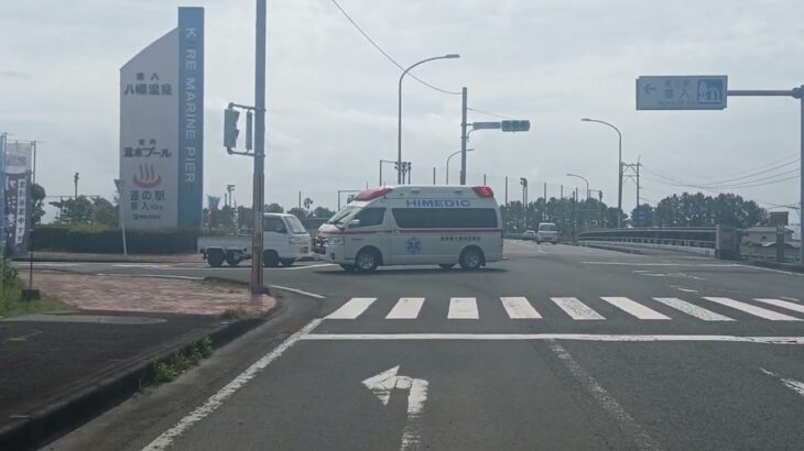 【緊急走行】ドクターカーとのドッキングポイントに到着!指宿南九州消防組合指消救急2