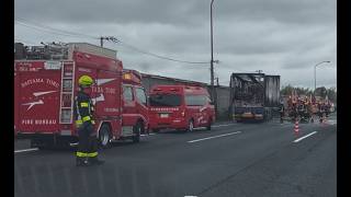 東北道の車両火災に駆け付ける緊急車両/ネクスコ・周辺の消防署・警察（2026.04.01）