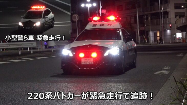 【待ってましたの緊急走行！】小型警ら車（ノートパトカー）と220系クラウンパトカーの目の前で信号無視した結果、警察官に検挙された取締りの瞬間!!