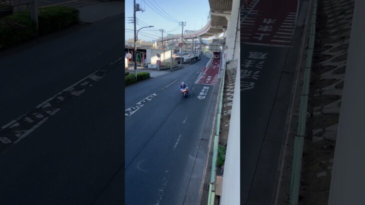 警視庁第4方面交通機動隊白バイ緊急走行(CB1300P)