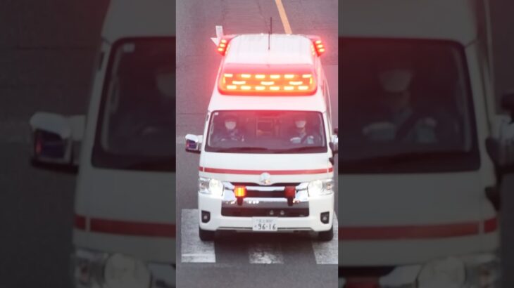 【県外搬送】草加市内走る救急車。東京消防庁・救急車。神明A。緊急走行シーン！