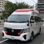 【緊急走行】大阪赤十字病院に到着する救急車。大阪市消防局　A371