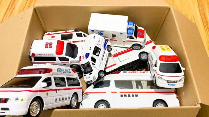 救急車のミニカー走る☆緊急走行テスト☆坂道走る｜ Ambulance miniature car runs! Emergensy driving test