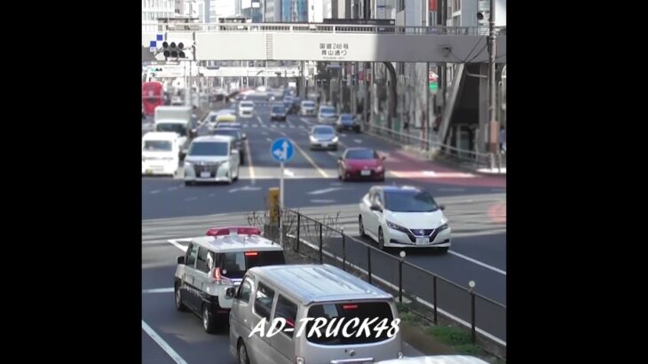 ミニパトの前で、やっちまったDQN御用達車！緊急走行で検挙