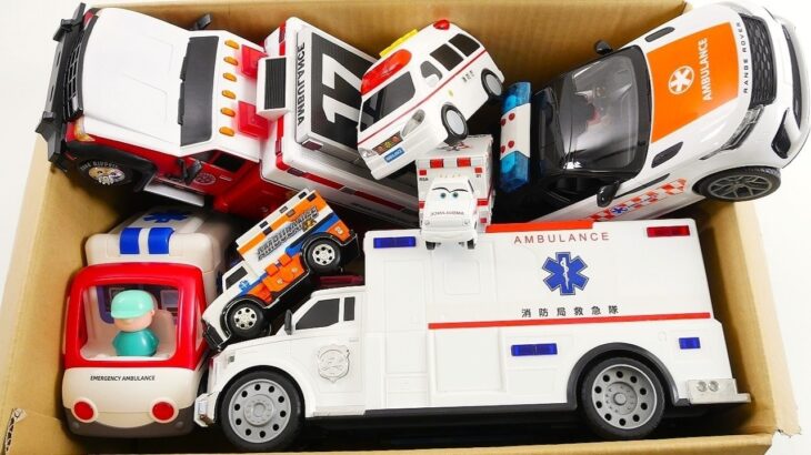 救急車のミニカーが走る! 緊急車両 坂道 サイレン音☆Miniature ambulance car running! Emergency vehicle hill siren sound
