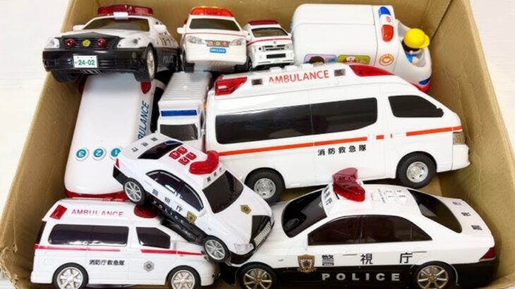 救急車のミニカーが走る! 緊急車両 坂道 サイレン音☆Miniature ambulance car running! Emergency vehicle hill siren sound