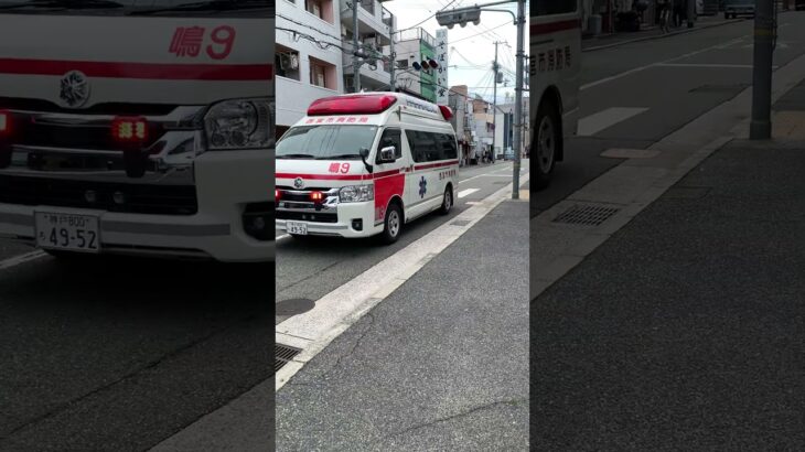 🚨救急車🚨緊急走行🚨西宮市消防局🚨 #救急車 #緊急走行 #shorts #shortvideo