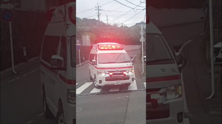 【緊急走行】救助現場より救急搬送!鹿児島市消防局谷山救急隊