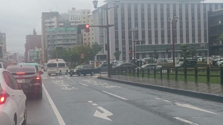 【緊急走行】鹿児島市消防局甲南非常用救急隊（上町救急代車運用中）