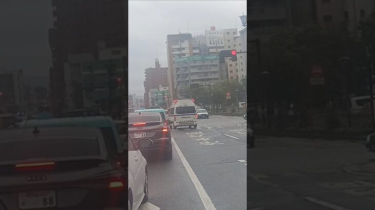 【緊急走行】鹿児島市消防局甲南非常用救急隊（上町救急代車運用）