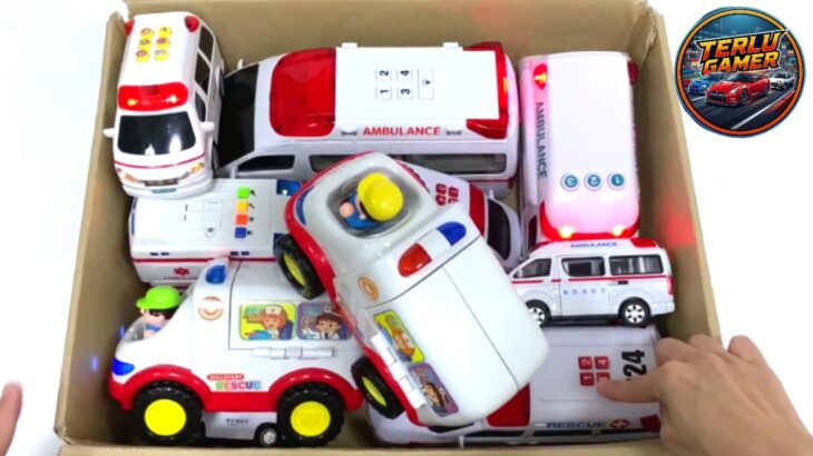 救急車ミニカーが全力疾走！坂道を駆け上がる緊急車両🚑 サイレン音付き｜子供向けおもちゃカー