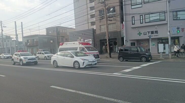 【緊急走行】血液運搬車の横を通過!鹿児島市消防局西本署救急隊