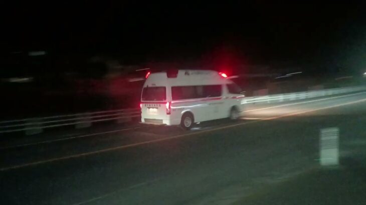 【緊急走行】鹿児島市消防局南本署非常用救急隊（喜入救急代車運用中）
