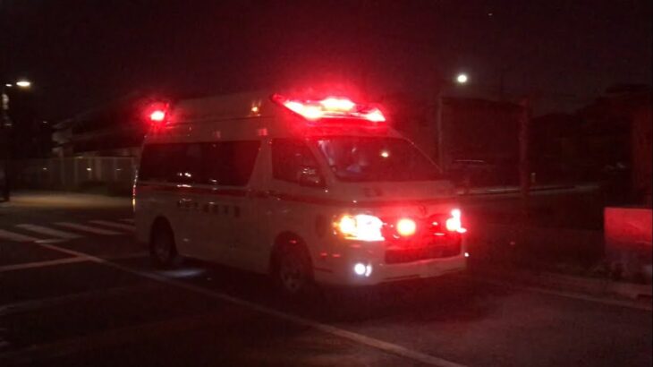 【緊急走行】国立循環器病研究センターに到着する救急車。吹田市消防本部　正雀救急隊