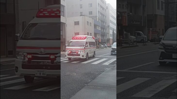 【緊急走行】救急搬送!鹿児島市消防局西本署救急隊