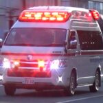 【緊急走行】リモートサイレン＆電光掲示板、ご協力感謝音声。新城救急1 青森地域広域事務組合消防本部