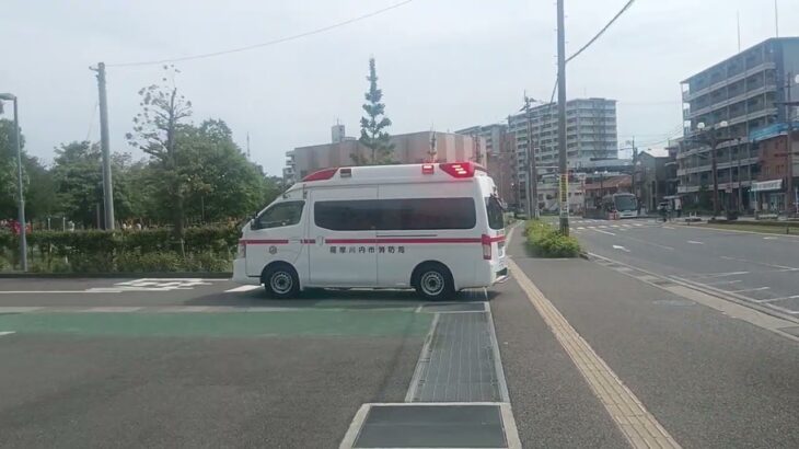 【緊急走行】薩摩川内から鹿児島市救急搬送!薩摩川内市消防局南部救急　救急201