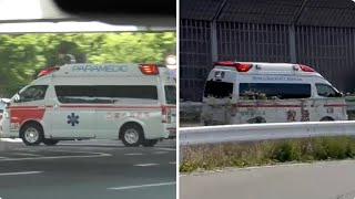 🚨救急車🚨緊急走行🚨4連発🚨サイレン🚨赤色灯🚨 #救急車 #緊急走行