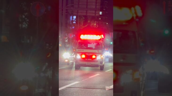 #福岡市消防局 #救急車 今日の夜7:00から公開！城南本署救急第2小隊 救急28(彩香2号)緊急走行