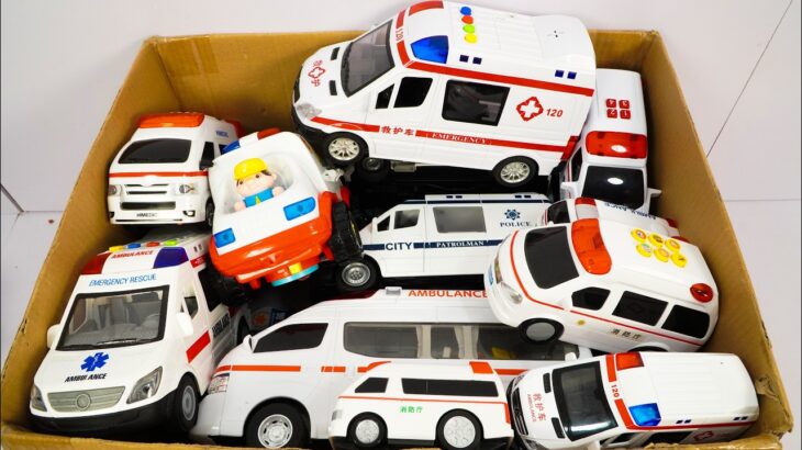 救急車のミニカーチェック！緊急走行テスト！坂道走る☆ Checking out the Toy Ambulance! Emergency driving test, siren sounds!