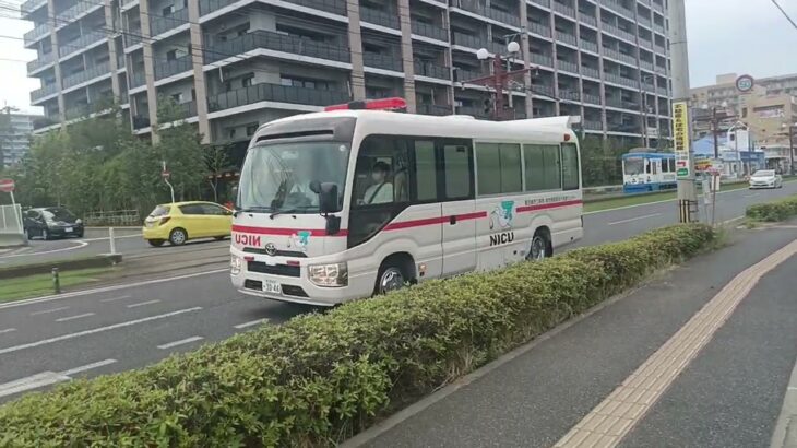 【緊急走行】小さな命を守る救急車!鹿児島市立病院NICUドクターカー