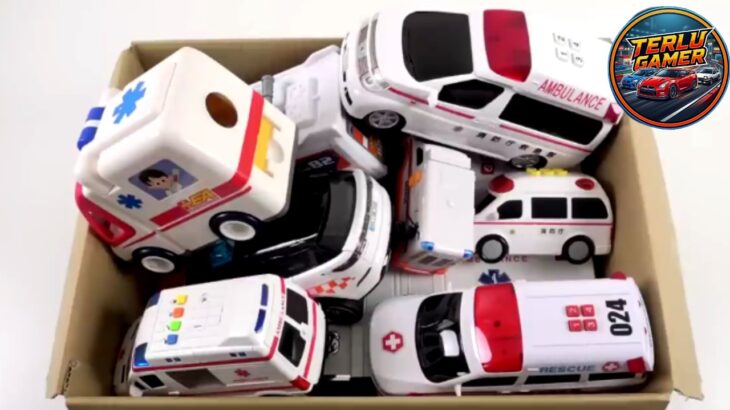 救急車ミニカーが坂道を爆走！🚑 サイレン音付き緊急車両レース🔥 子ども向けミニカー動画