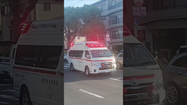 【緊急走行】救急事案へ出場!鹿児島市消防局甲南救急隊