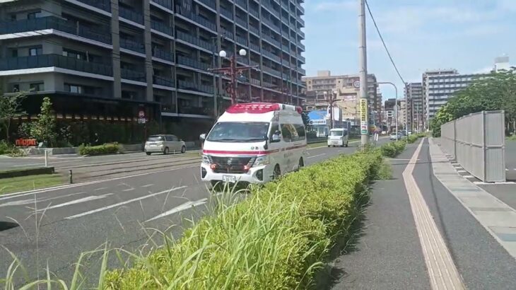 【緊急走行】市立病院へ救急搬送!鹿児島市消防局伊敷救急隊