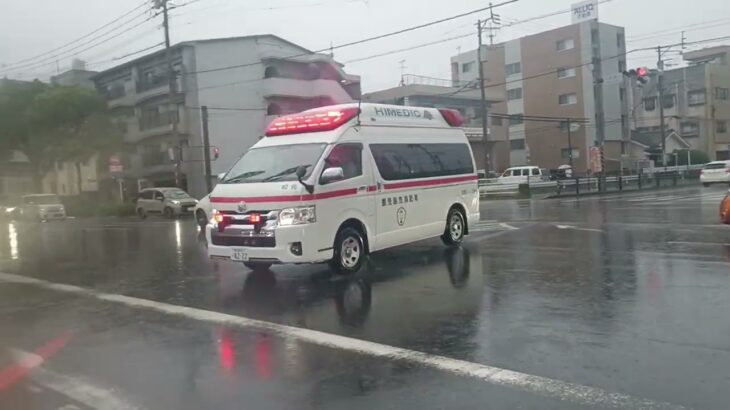 【緊急走行】交差点進入!鹿児島市消防局西本署非常用救急隊（松元救急代車運用中）