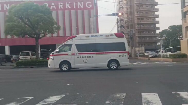 【緊急走行】鹿児島市消防局谷山北非常用救急隊（郡元救急代車運用中）