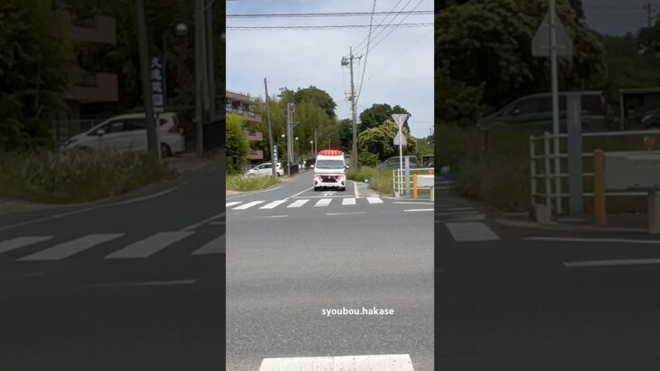我孫子市消防本部❗️湖北救急2緊急走行‼️交差点進入サイレン！ #緊急車両 #救急車 #緊急走行の妨害をする車　#緊急走行