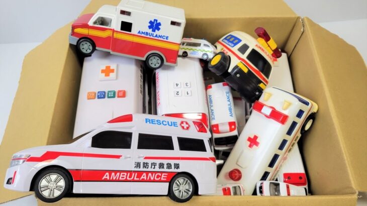 救急車のミニカー走る☆緊急走行テスト☆坂道走るよ｜ Ambulance miniature car runs! Emergency driving test