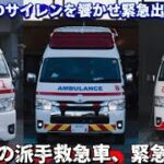 【緊急走行集】高知市の派手な救急車、e-deckを吹鳴し緊急走行！