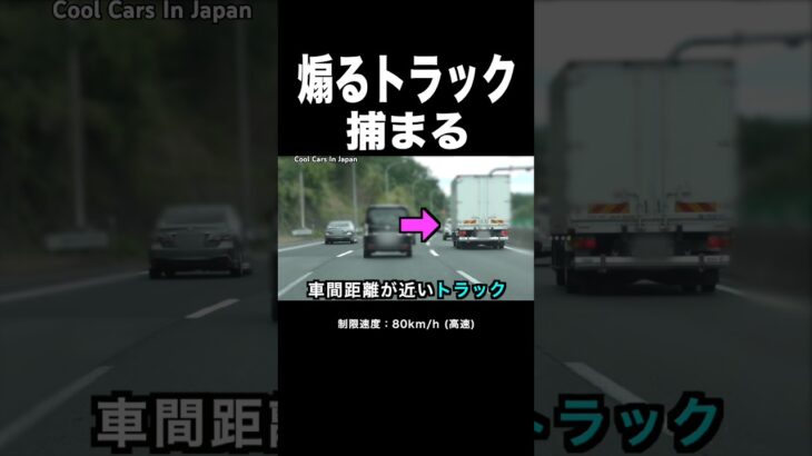煽り気味のトラックが覆面パトカーに捕まる瞬間‼️ #shorts