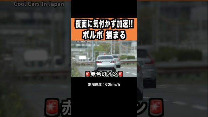 覆面に気付かず『加速』したボルボが…‼️　#覆面パトカー #shorts