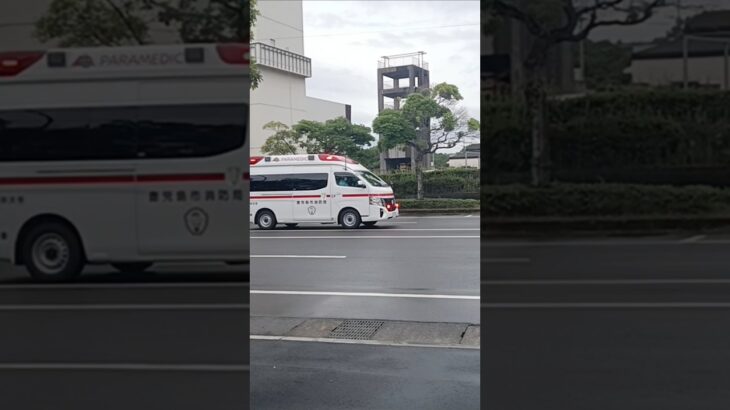 【緊急走行】新型パラメ救急出場!鹿児島市消防局南本署救急隊