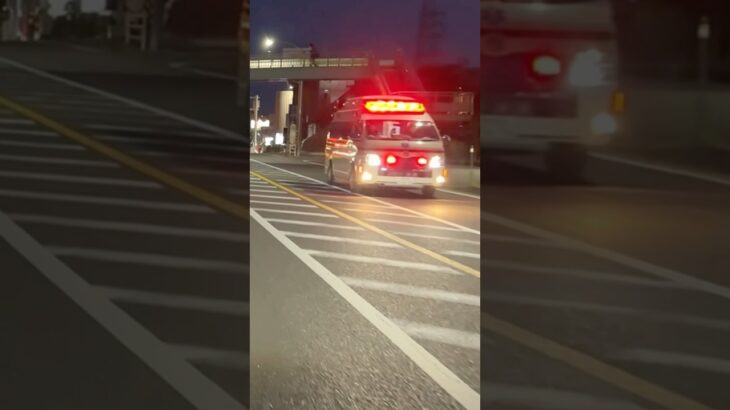 ハーモニックサイレンを鳴らし緊急走行 ハイメディック救急車【北藤沢救急隊・藤沢市消防局】
