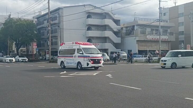 【緊急走行】交差点進入!鹿児島市消防局高度救急隊ドクターカー
