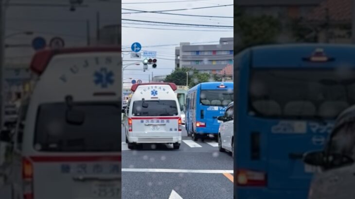 合成音声を連続使用し交差点を通過 ハイメディック救急車緊急走行【長後救急隊・藤沢市消防局】
