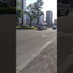 中央消防署車両点検終了後の初の出動 #札幌市消防局 #消防署#救急車#緊急走行#かっこいい#出動