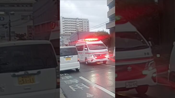 【緊急走行】市立病院へ救急搬送!鹿児島市消防局伊敷救急隊