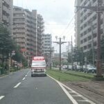 【緊急走行】反対車線走行!まさかの前から救急車が…この後進路を譲りました!鹿児島市消防局甲南救急隊
